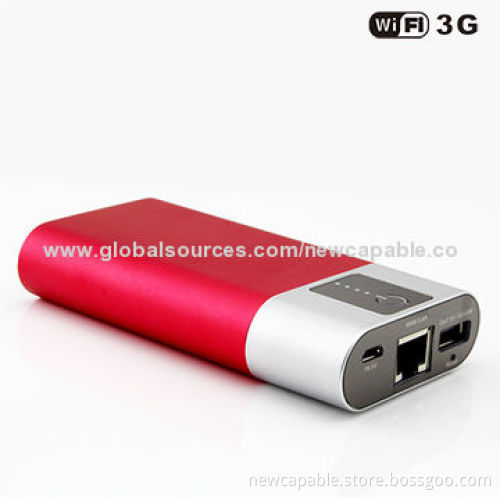 3G/Wi-Fi 8,000mAh Power Bank with 5V DC, 800mA, Micro USB